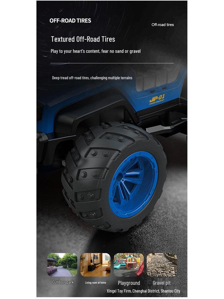 Super Large Off-Road RC Car - Durable Rear-Wheel Drive, Climbing & Drifting Toy for Boys