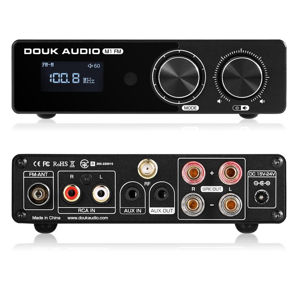 Douk Audio M1 FM HiFi TPA3116 Digitální zesilovač Bluetooth Stereo Receiver Domácí FM zesilovač 5.1 50W2