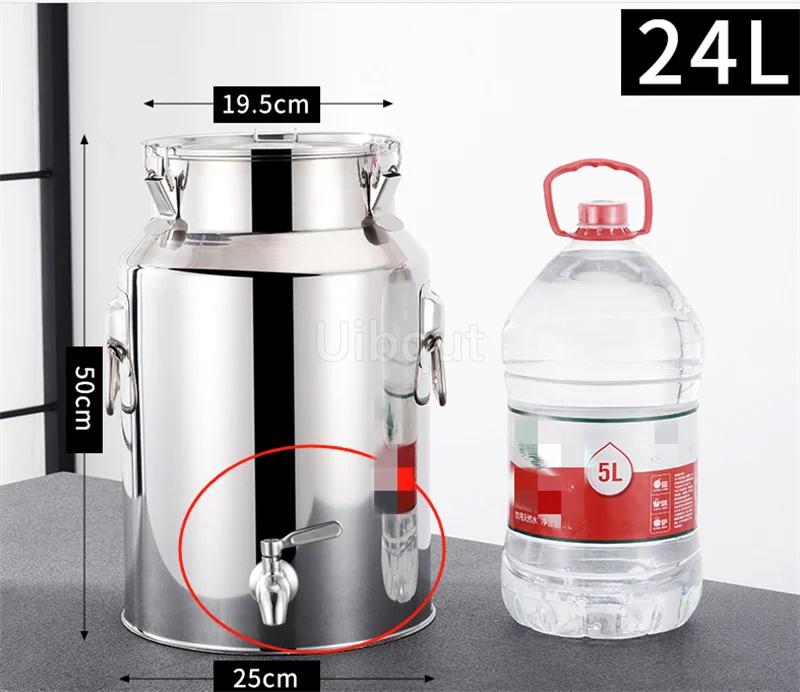 Tank Edible Oil Tank Peanut Milk tea Wine Sealed Tank Brewing Fermentation Stainless Steel Sealed Barrel with Faucet ransport