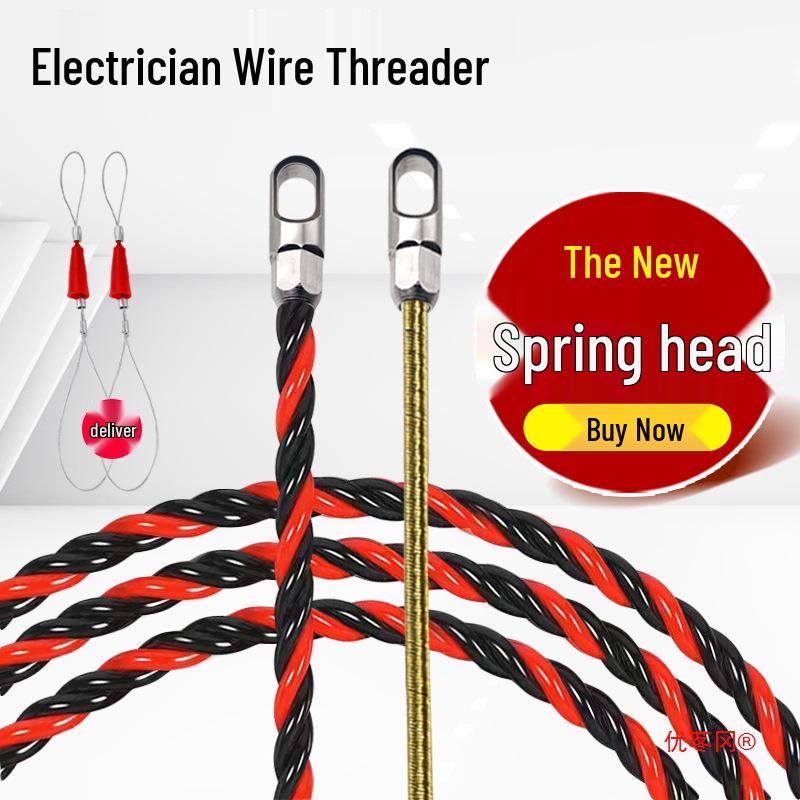 Electrician's Wire Threader: Thin Conduit & Concealed Network Cable Tool