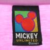 MICKEY UNLIMITED Check Pattern Short Sleeve T-shirt F Pink Women Used