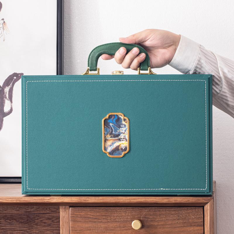 Ceramic Qingchuan High Value Kung Fu Tea Set Business Real Estate Enterprise Company Gifts