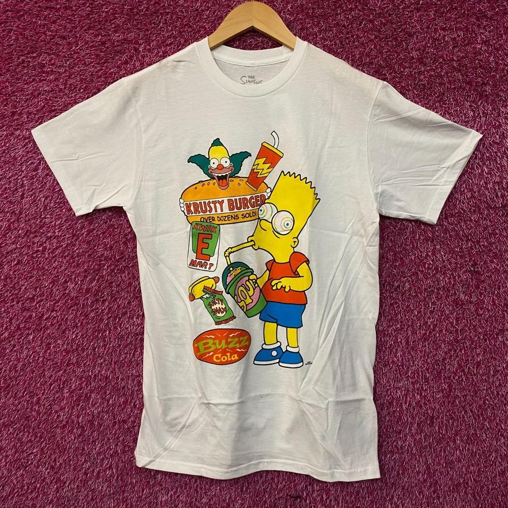 The Simpsons Bart Simpson Buzz Cola Krusty Burger Graphic TShirt Medium Unisex T-Shirt XL