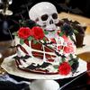 29 Stück Halloween Kuchenaufsätze - Geist, Schädel, Fledermaus & Schwarze Rose Dekorationen für Partys & Geburtstage