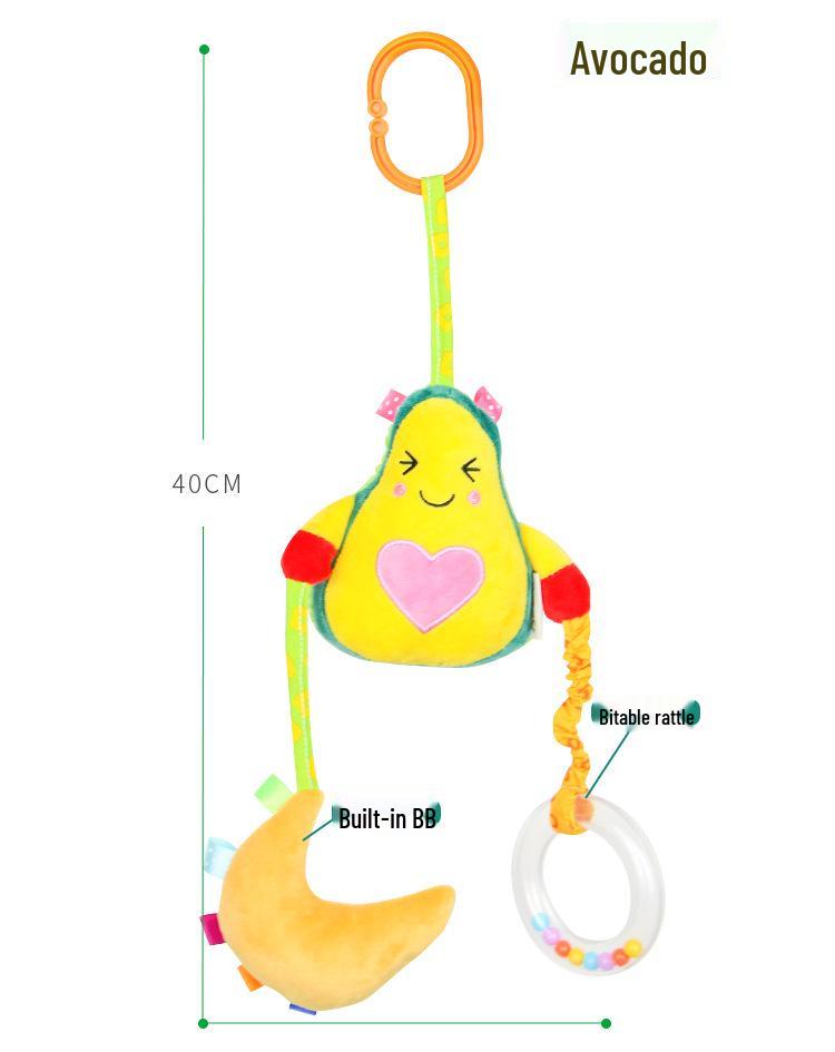 

Baby Fruit Stroller & Crib Plush Rattle Toy for Infants (0-3 Years)