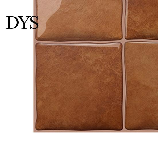 Retro Style Adhesive Wall Panels Square Checkered Tiles Stickers, Self PET Panels, Bathroom Protection Film Easy Peel And Stick Waterproof Oil-proof