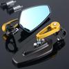 1 Pair Aluminum Alloy Motorcycle Rearview Mirrors Universal Adjustable Anti-shake for Scooters ATVs Street Bikes