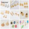 Fashion 14K Gold Plated Brass Inlaid Zircon Evil Eye Charms Round Pendants,DIY Jewelry Pendants Making Accessories Wholesale
