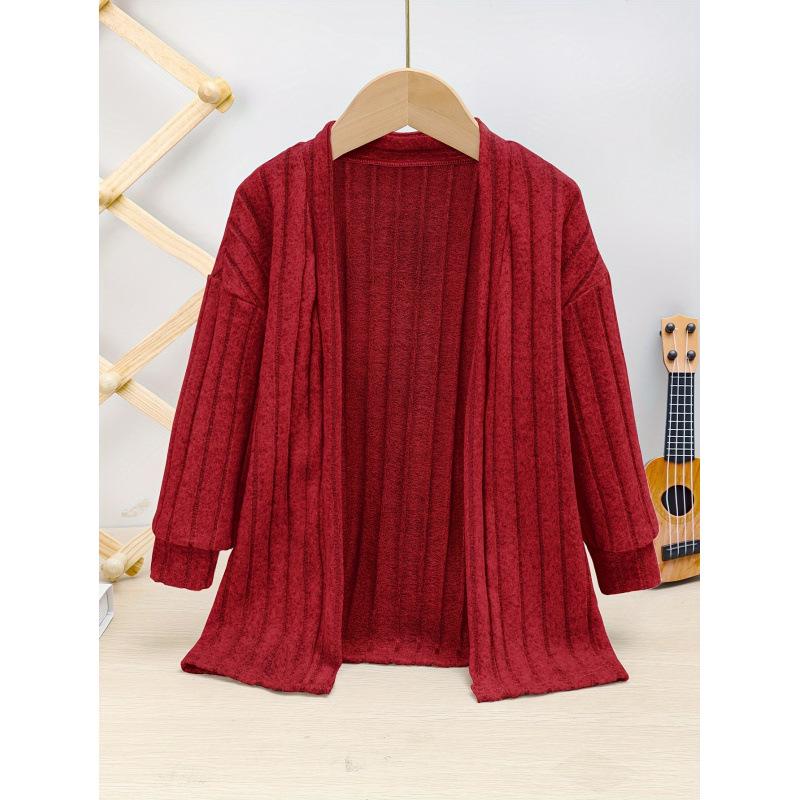 

Solid Loose Knit Cross-Border Cardigan - Style 97703 5-6Y