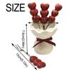 Bouquet Shape Dessert Forks with Storage Jar Creative Fruit Receipt Jar  for Tasting Salad