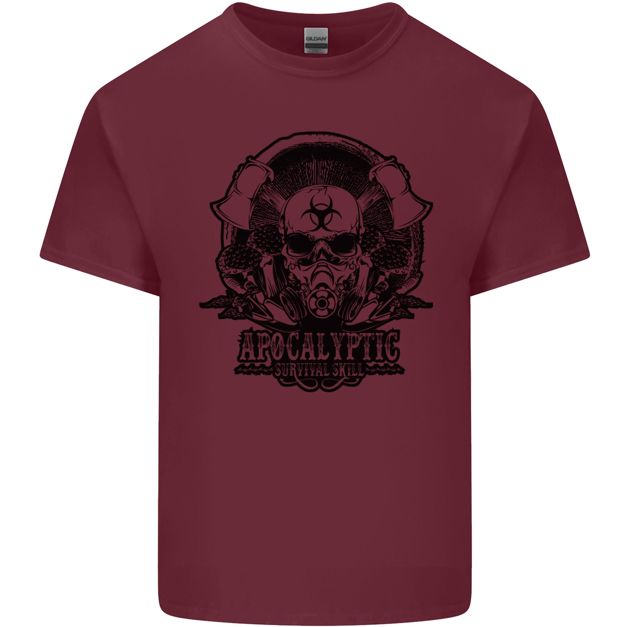 Apocalyptic Survival Skull Gamer Gaming Unisexs Light Cotton TShirt S