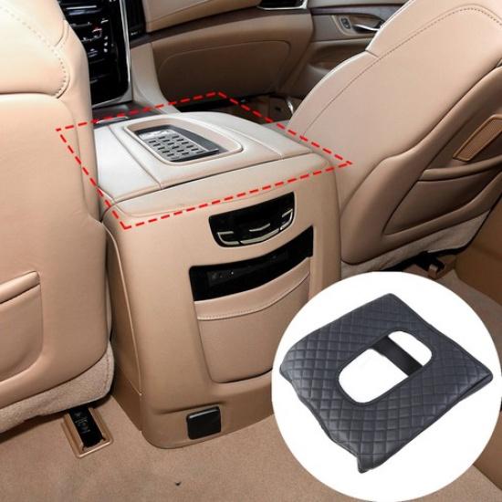 PU Leather Center Console Armrest Box Panel Cover For Cadillac Escalade 2015-20