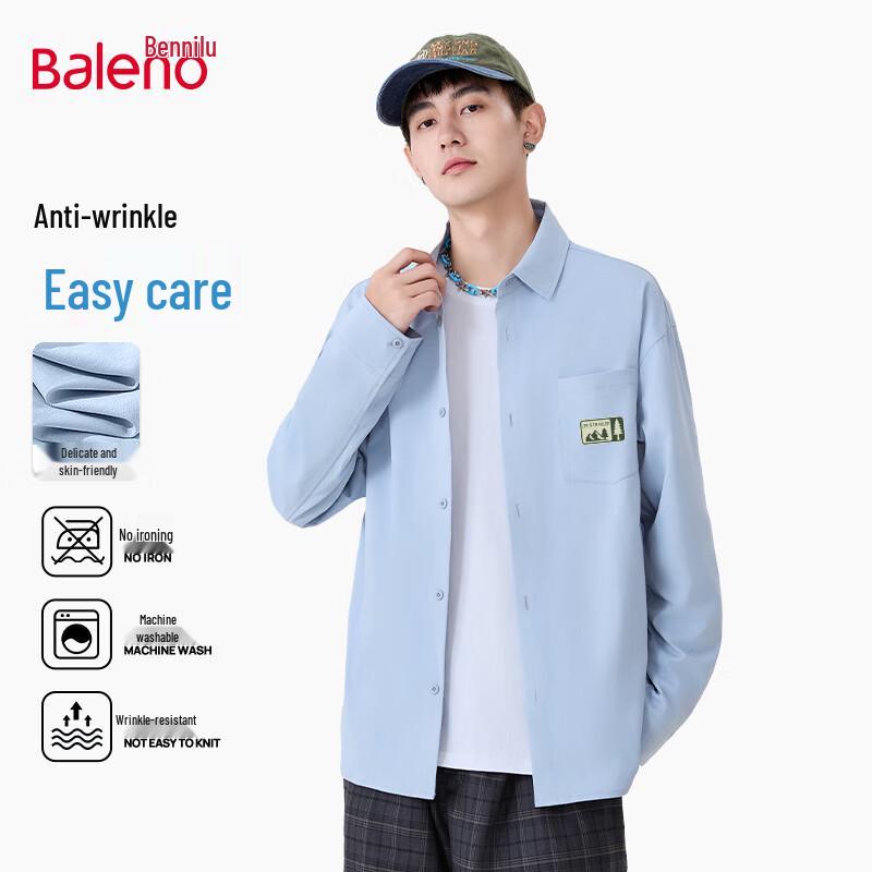 

Baleno Men s JPB Mountain River Lake Print Lapel Shirt XL