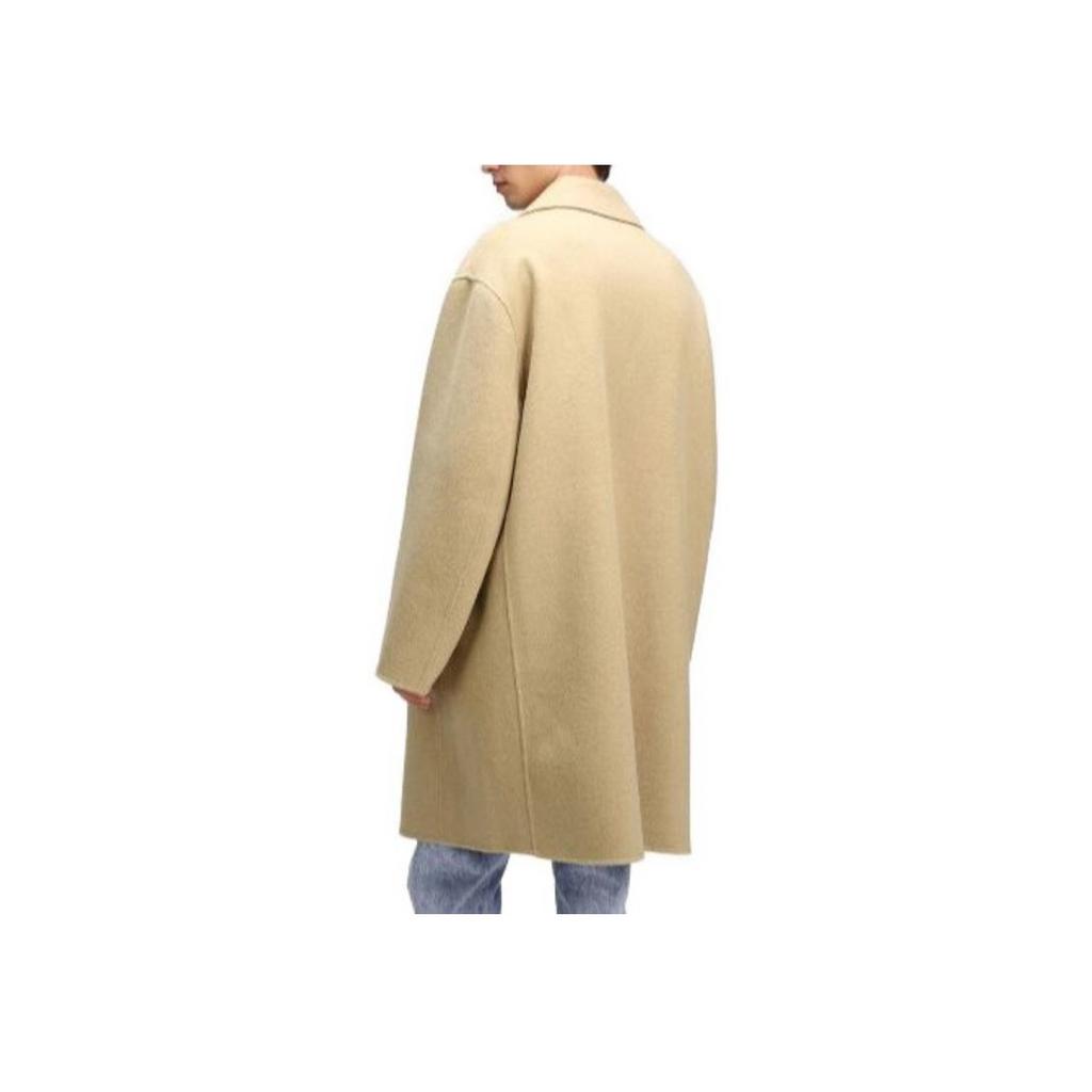 Calvin Klein Solid Color Lapel Single Breasted Long Sleeve Coat Men coats Khaki 40698ST
