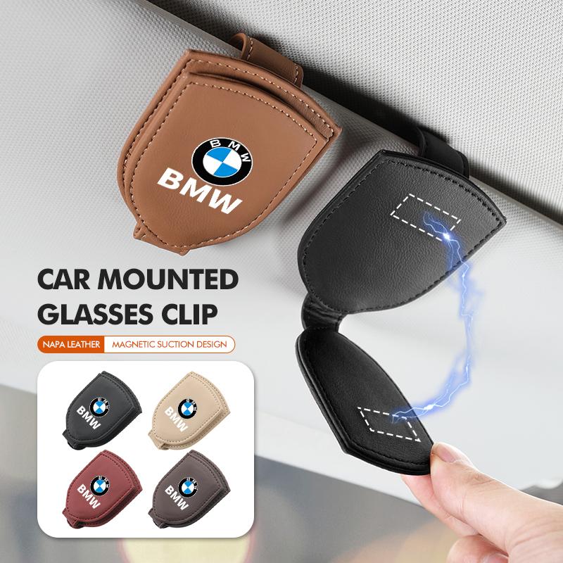 For BMW Suede Car Sunglasses Holder Sun Visor Glasses ML34 Hanger Storage Clip E90 E60 E46 E39 F30 F10 E87 X3 X4 X5 X1 G30 G20