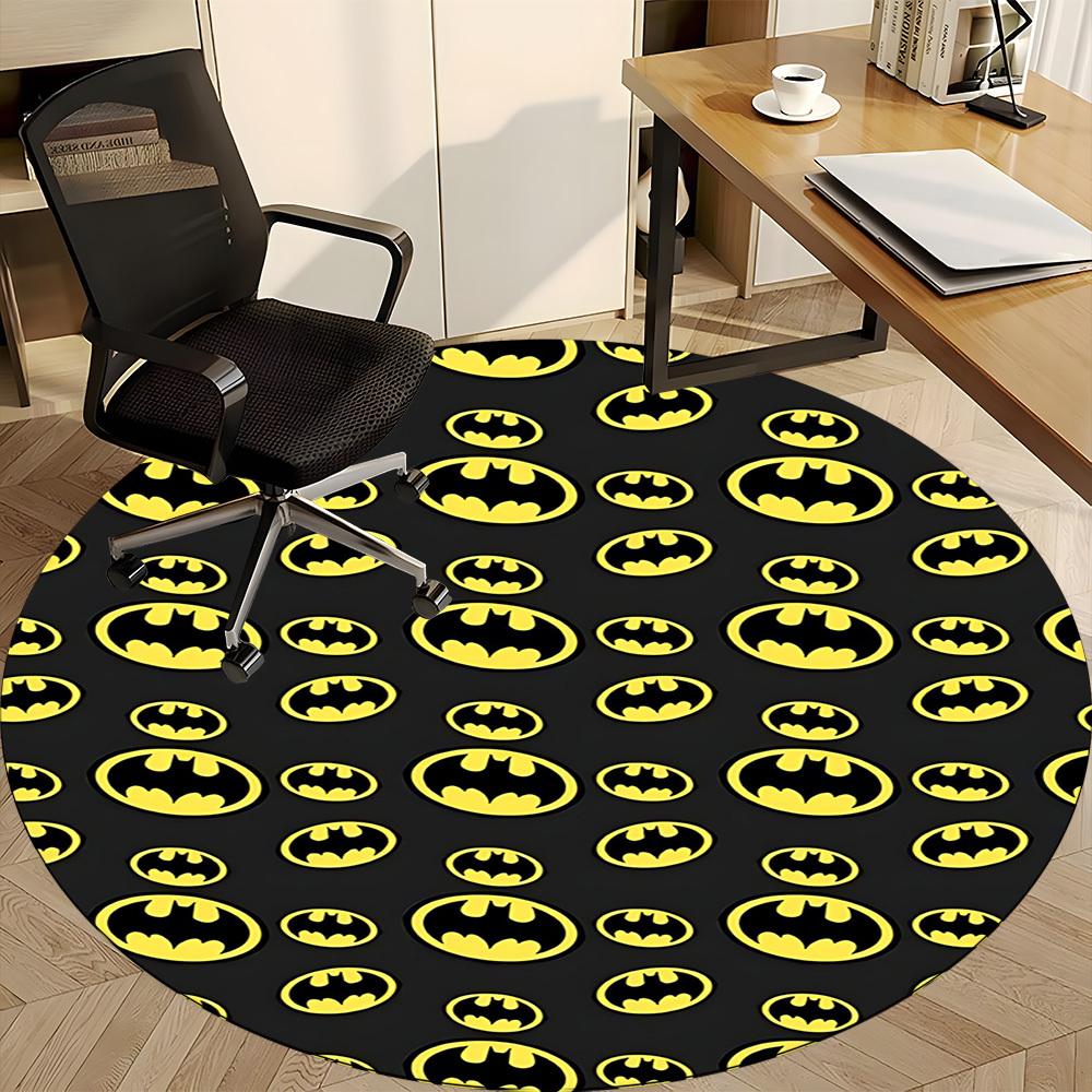 1pc Batman Office Round Area Rug, Under Office Chairs Bedroom Living Room Home Decor, Room Deco, Available in Various Sizes011