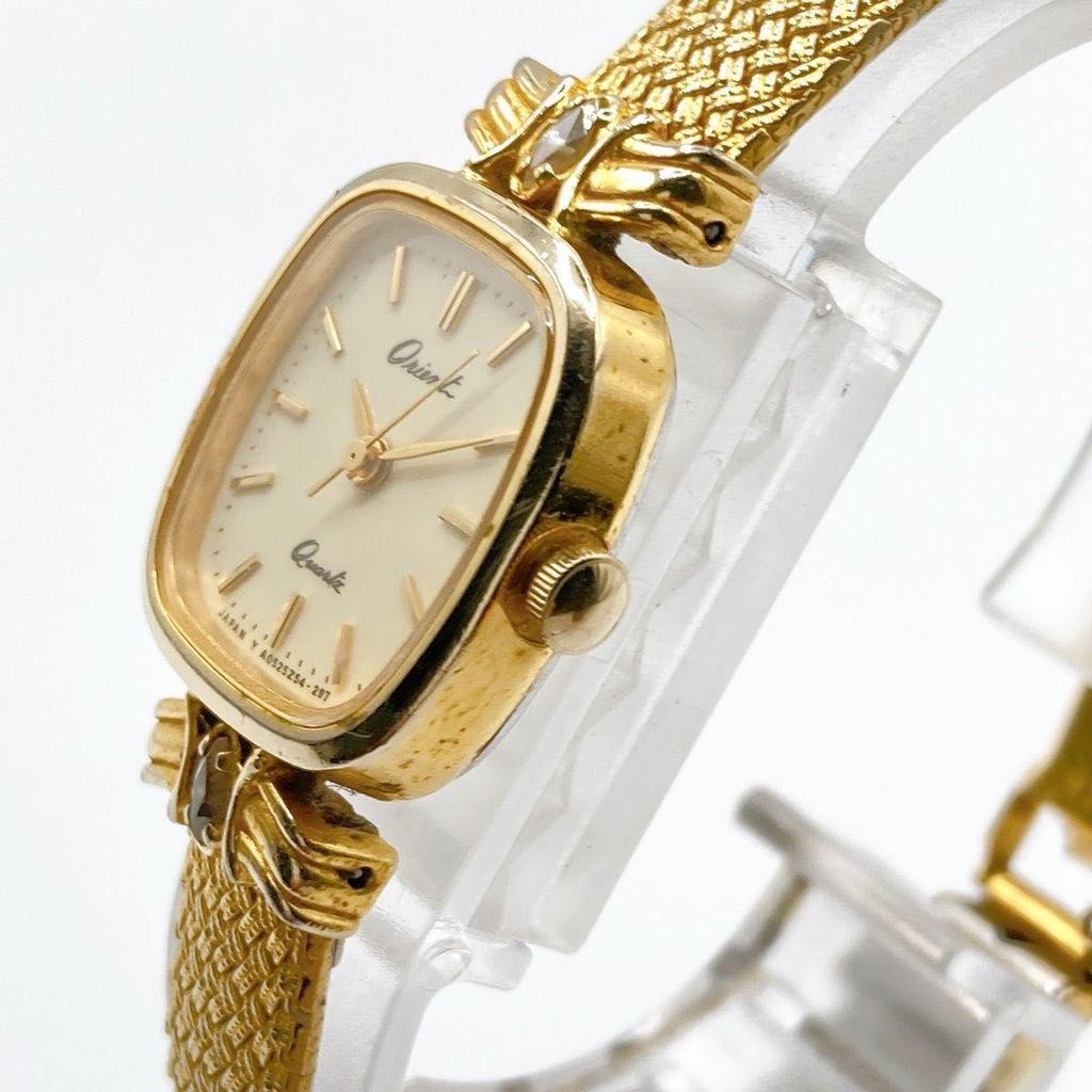 Used 404 ORIENT Ladies Watch 2P Quartz Operation Gold Vintage