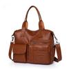 Fashionable Women's Handbag with Large Capacity Solid Color Soft PU Leather Material Retro Shoulder Bag  Crossbody Bag