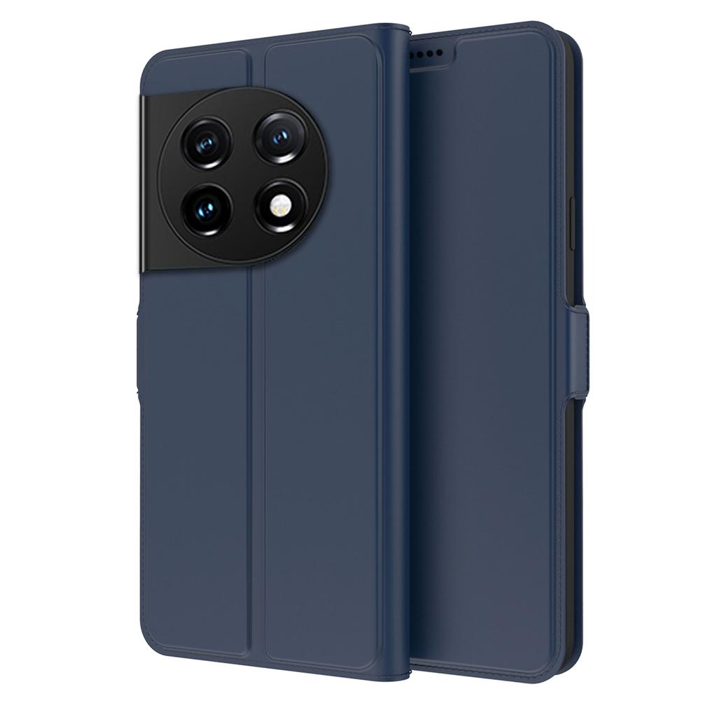 For OnePlus 11 5G Flip Folio Phone Cover Stand Card Holder PU Leather+Inner TPU Protective Magnetic Phone Case
