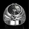 Creative Heavy Metal Turbine Ring Punk Punk Style Men's Atmospheric Accessories