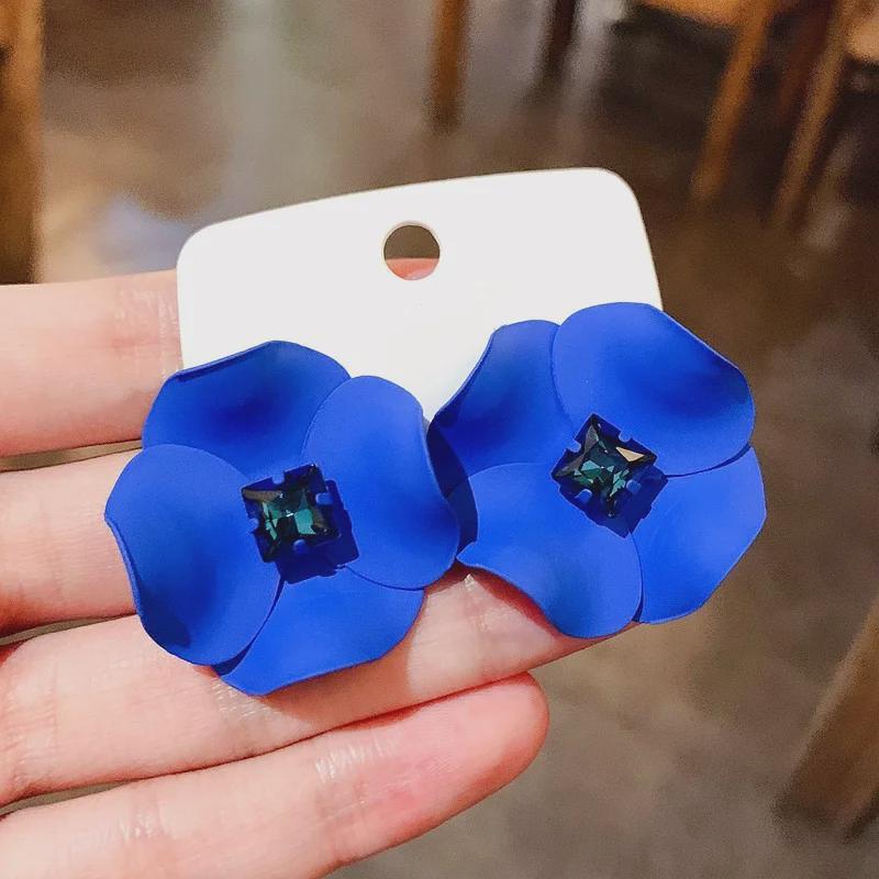 Blaue Blumenohrringe: Einzigartiges, hochwertiges, dreidimensionales Design, modisch und vielseitig.
