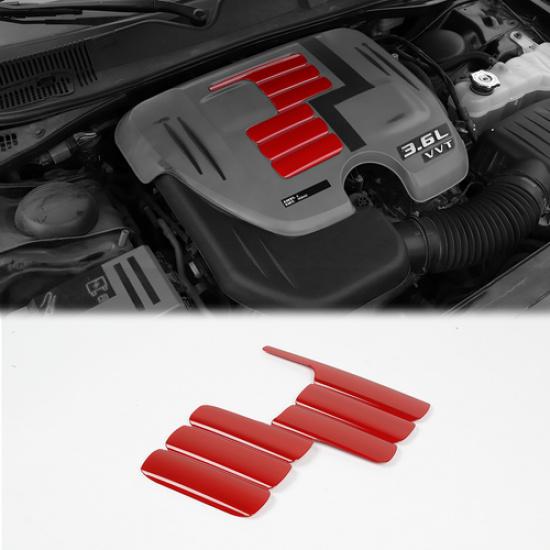 ??Red Car Decorative Trim Molding Frame Bezels Cover Kit For Dodge Charger 2010+