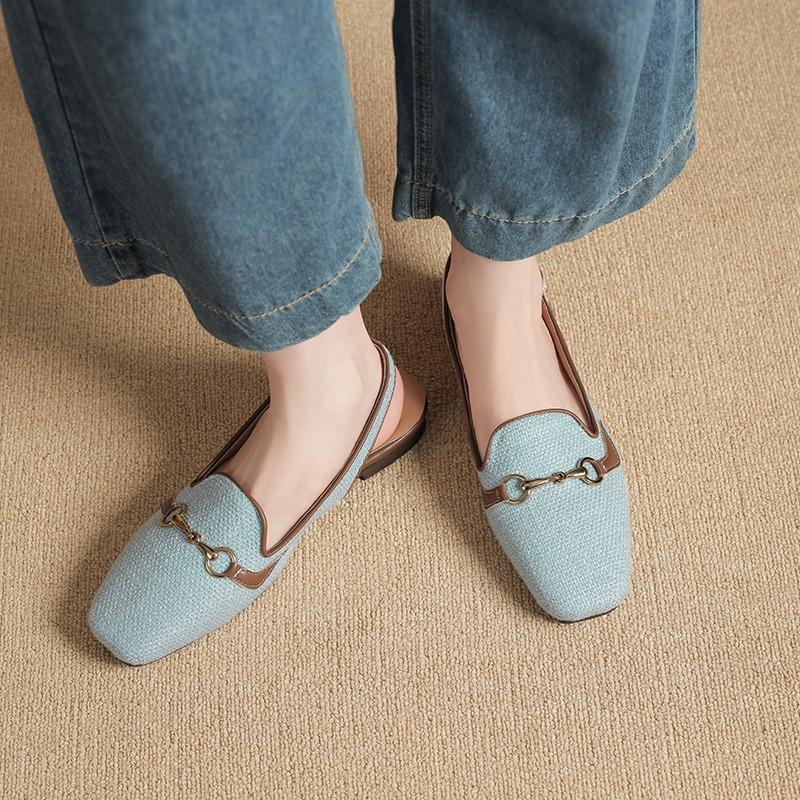 Fashion New Women Platform Sandals Anti-slip Closed Toe Metal Shoes Women Flat Outdoor Round Toe Wedge Sandals Women Sandalias De Mujer