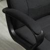 Office Chair Ergonomic Desk Chair with Armrest, Height-Adjustable Swivel Chair with Linen Look, Padded Computer Chair, Black