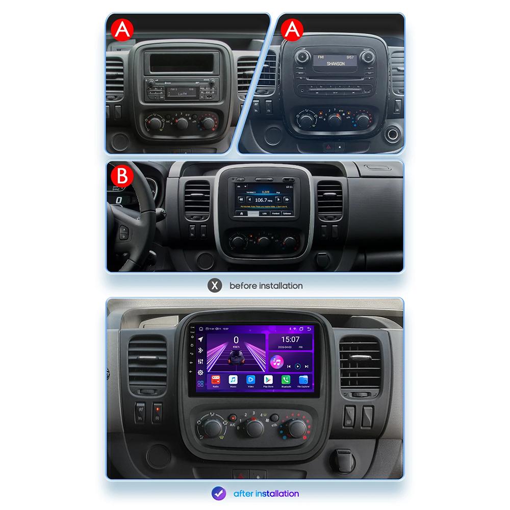 Android Car-Play Car Radio For Renault Trafic 2015-2017 Multimedia Player Head Unit Stereo GPS Navigation BT WIFI,8 CORE ,2+32GB
