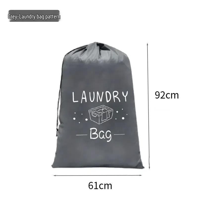 Portable Waterproof Oxford Cloth Laundry Bag with Drawstring Closure for Travel and Storage