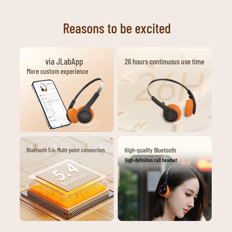 JLab Rewind 2 Retro Bluetooth Headphones