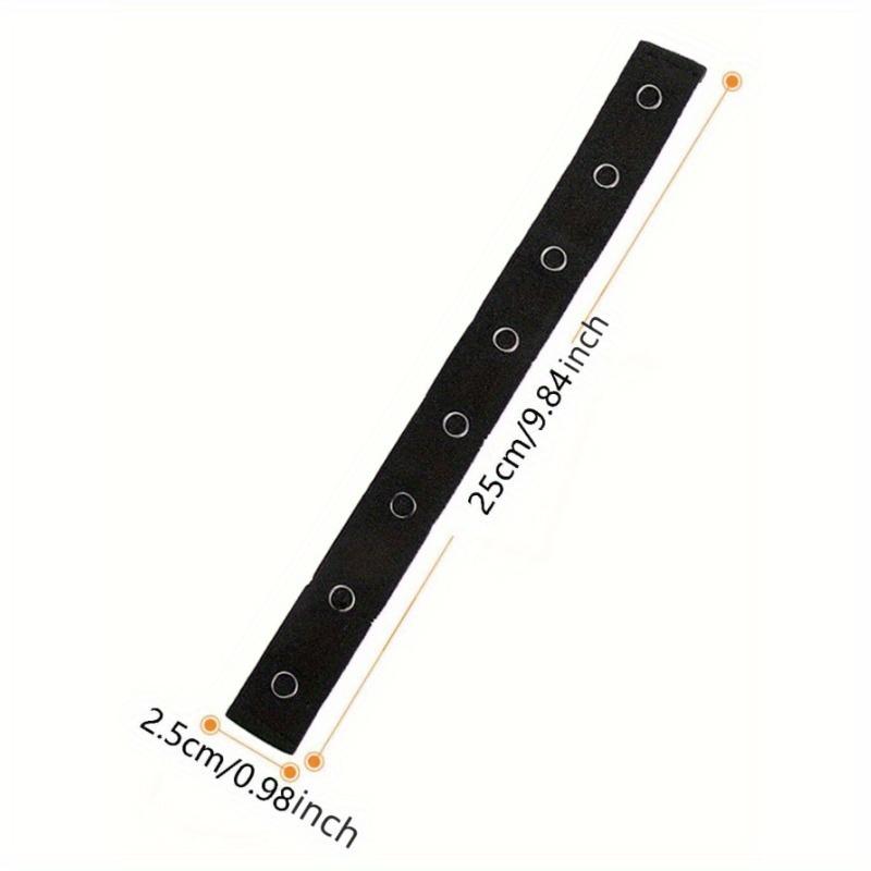 1pc Jean Waist Adjustment Buckle, Black Nylon Invisible Waist Elastic Strap, For Pants