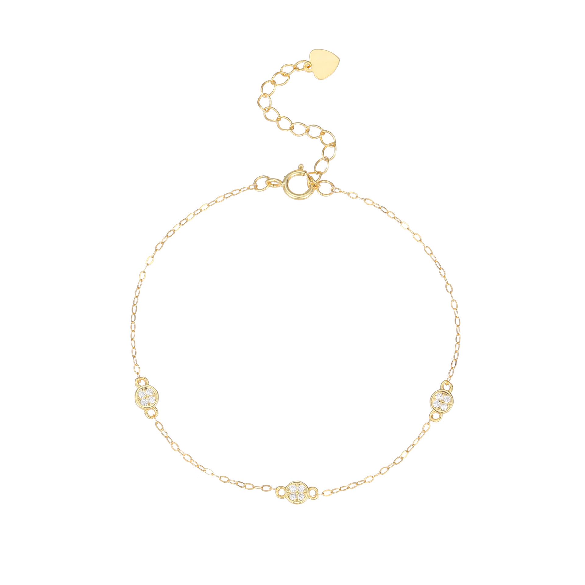 

Indie Small Circle Bracelet: S925 Sterling Silver with 18k Gold Plating, High-End, Light Luxury Design, Exquisite Handcrafted Jewelry. 925 Silver