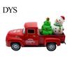 Christmas Car Ornament Pickup Truck Figurine, Vintage Statue with Santa Claus, Vehicle Figurine Tree, Snowman, Miniature Alloy for Holiday Party Decor