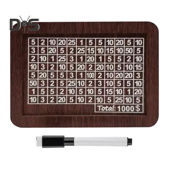 

Дерев яна скринька з фломастером USD Євро Скарбничка Монета Готівка Контейнер Діти Дорослі Заощадження грошей Кейс Банка E