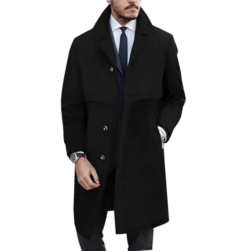 Men's Woolen Coat Nizi Long Coat Large Size Single Breasted