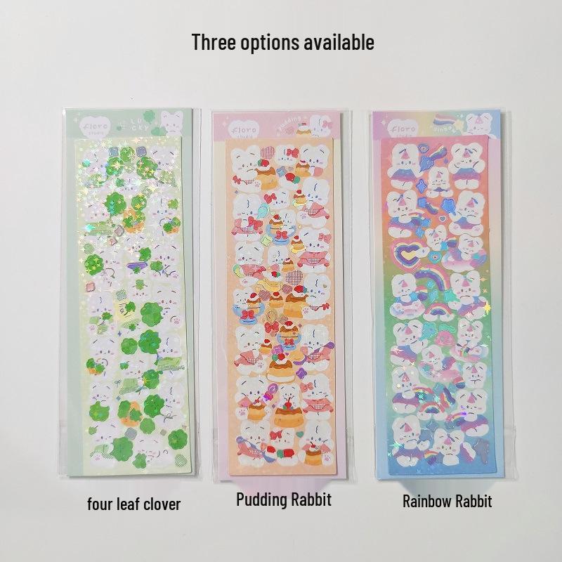 

Корейские наклейки в стиле K-pop с аниме-персонажами - Милые мультяшные лазерные маленькие наклейки Clover