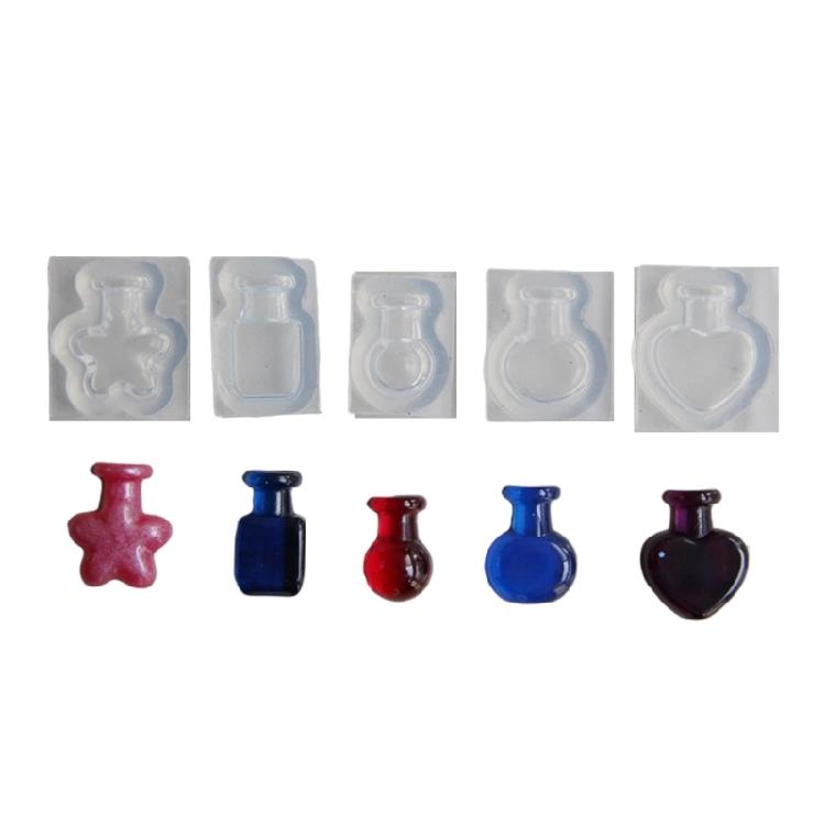 

5PCS Silicone Molds Artistic Message Bottles Moulds High Transparency and Reusability Silicone Texture for Workshops 1