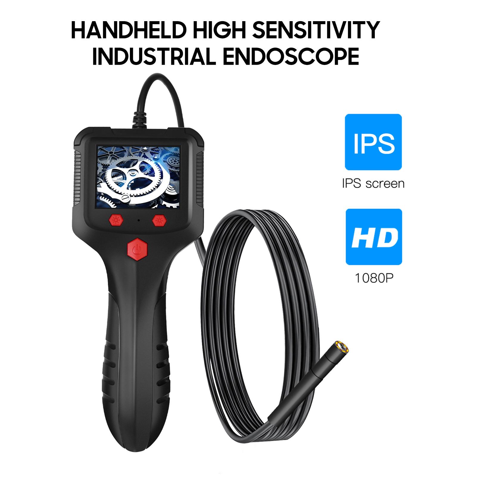 

P100 Industrial Endoscope 8mm 1080P Digital Borescope IP67 Water tight Snake Scope Camera Handheld Inspection Camera 5.5mm Lens & 2m Cable чёрный