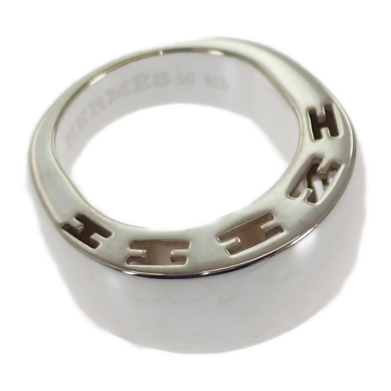 HERMES  #7(JP Size) 50  ring Silver925 Women