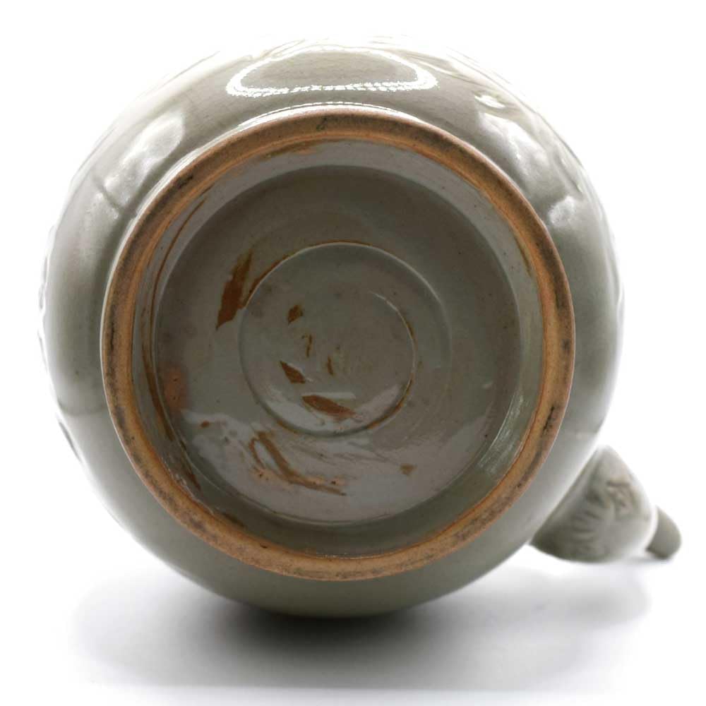 Tea Ceremony Celadon Carved Water Peony Arabesque Hozan Utensils, Jug, Design, Unrin-in Temple,