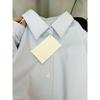 Women's 2025 Loose-Fit Long Sleeve Blue Cotton Striped Shirt