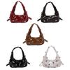 Trendy Rivet Embellished Shoulder Bag Underarm Purse Crossbody Purse PU Leather Satchel Handbag For Women and Girls