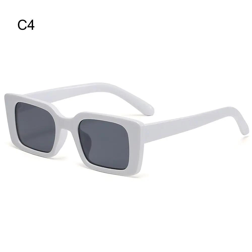 Vintage Beach/Travel Gradient Women'S Fashion Rectangle Leopard Sun Glasses Shades Square Sunglasses Uv400