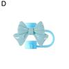Cute Cartoon Bow Straw Tips Cover Reusable Dustproof Silicone Straw Cover Kitchen Cup Accessories Home Supplies