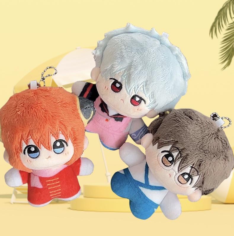 Stuffed 10Cm Anime Jgintama Sakata Gintoki Shimura Shinpachi Kagura Okita Sougocotton Plush Doll - Surprise Gift For Kids