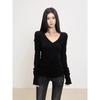 Gentle & Sweet Early Spring V-neck Slim Fit Women's T-shirt
