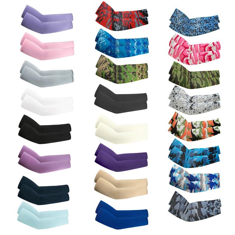 1Pair Unisex Cooling Arm Sleeves Elbow Cover Cycling Running Fishing UV Sun Protection Outdoor Women Cool Arm Sleeves Sportswear