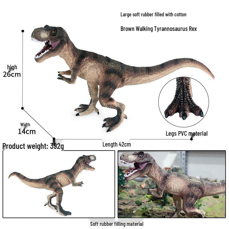 Large Soft Rubber T-Rex Dinosaur Toy Model - Jurassic Festival Gift for Kids