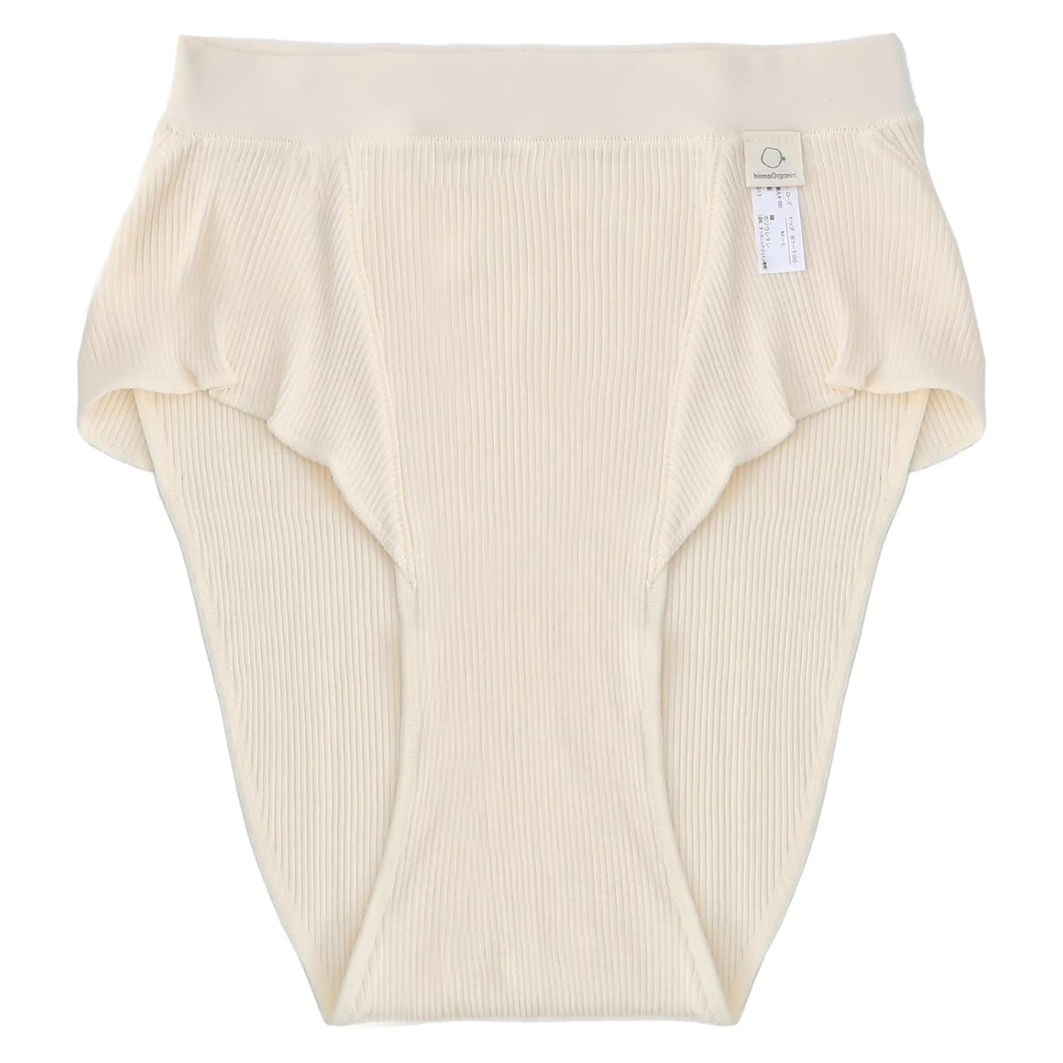 

Soft ribbed organic cotton loincloth [hinna] [Non-tight] shorts, off-white, M-L